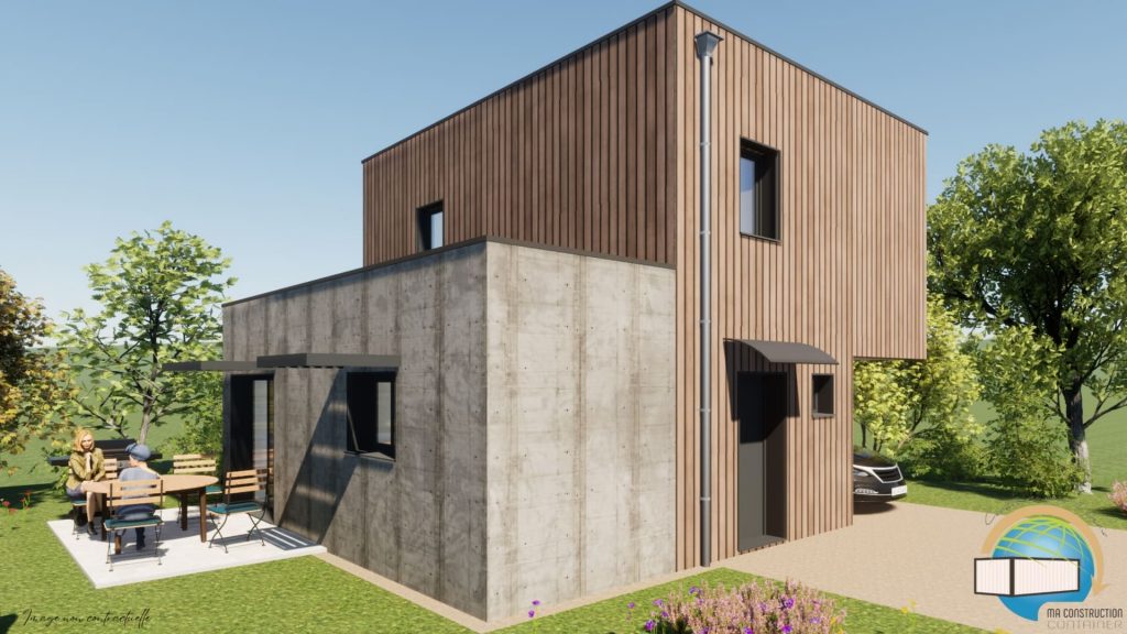 Maison container 80 m² à étage modèle Rubis – Ma Construction
